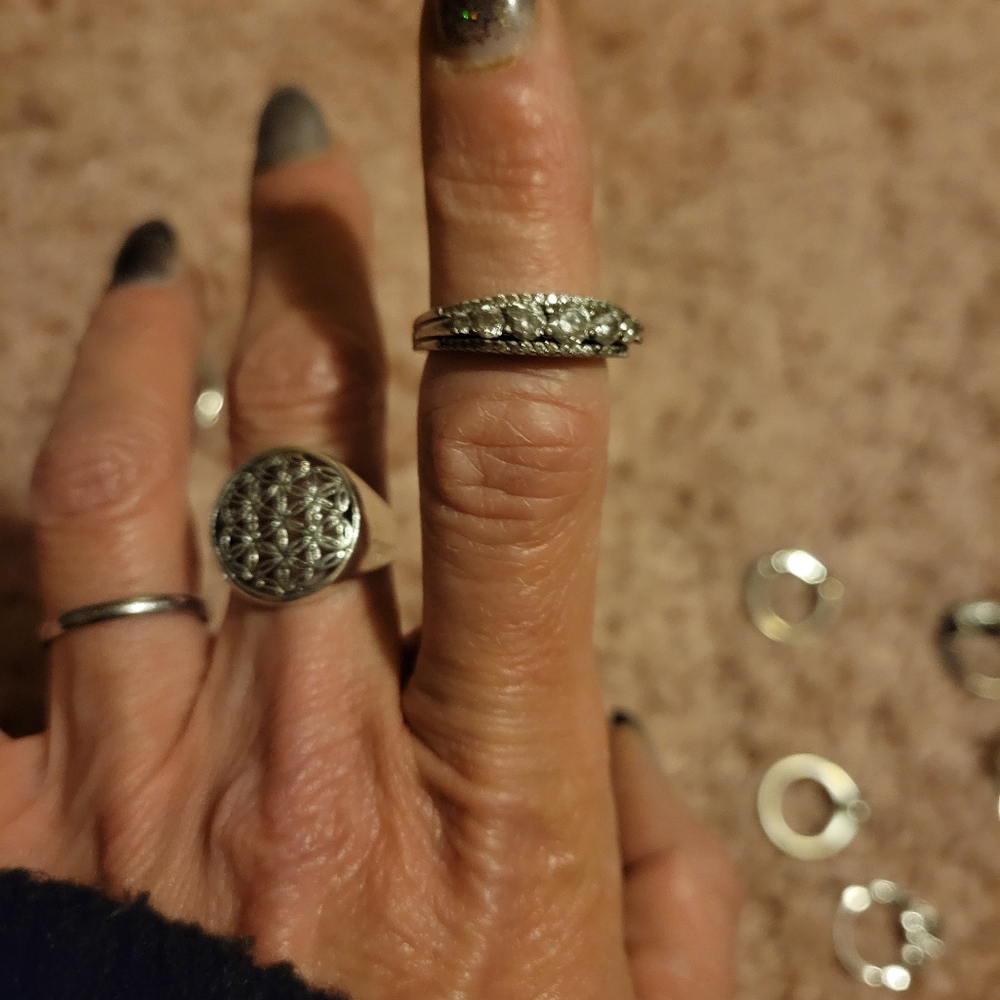 925 sterling silver,  Swarovski crystal ring